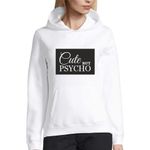 Fashion, accesorii si bijuterii - Femei - Imbracaminte femei - Hanorace femei - Hanorac Femei, ”Psycho”, XL, alb - Infinity.ro