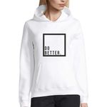 Fashion, accesorii si bijuterii - Femei - Imbracaminte femei - Hanorace femei - Hanorac Femei, ”Do Beetter”, L, alb - Infinity.ro