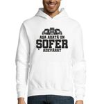 Fashion, accesorii si bijuterii - Barbati - Imbracaminte - Hanorace barbati - Hanorac Barbati, ”Sofer adevarat”, S, alb - Infinity.ro