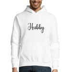 Fashion, accesorii si bijuterii - Barbati - Imbracaminte - Hanorace barbati - Hanorac Barbati, ”Hubby”, L, alb - Infinity.ro