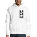 Fashion, accesorii si bijuterii - Barbati - Imbracaminte - Hanorace barbati - Hanorac Barbati, ”Savage”, L, alb - Infinity.ro