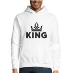 Fashion, accesorii si bijuterii - Barbati - Imbracaminte - Hanorace barbati - Hanorac Barbati, ”King”, M, alb - Infinity.ro