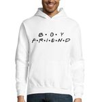 Fashion, accesorii si bijuterii - Barbati - Imbracaminte - Hanorace barbati - Hanorac Barbati, ”Boy friend”, S, alb - Infinity.ro