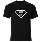 Fashion, accesorii si bijuterii - Barbati - Imbracaminte - Tricouri si bluze barbati - Tricou negru, Super sefu, M - Infinity.ro