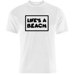 Fashion, accesorii si bijuterii - Barbati - Imbracaminte - Tricouri si bluze barbati - Tricou alb, Barbati, Tricou Life's a beach, L - Infinity.ro