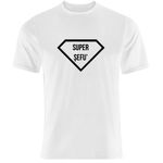 Fashion, accesorii si bijuterii - Barbati - Imbracaminte - Tricouri si bluze barbati - Tricou alb, Barbati, Tricou Super Sefu, M - Infinity.ro