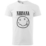 Fashion, accesorii si bijuterii - Barbati - Imbracaminte - Tricouri si bluze barbati - Tricou alb, Barbati, Nirvana, XL - Infinity.ro