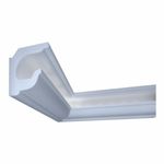 Casa si Gradina - Constructii - Materiale constructii - Profile decorative - Bagheta decorativa pentru banda led din polistiren extrudat, alb 77×70×2000mm, Bl03 - Infinity.ro