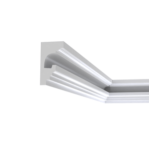 Bagheta decorativa pentru banda led din polistiren extrudat alb 126×70×2000mm Bl21