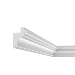 Casa si Gradina - Constructii - Materiale constructii - Profile decorative - Bagheta decorativa pentru banda led din polistiren extrudat, alb 97×65×2000mm, Bl20 - Infinity.ro