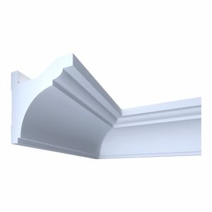 Bagheta decorativa pentru banda led din polistiren extrudat alb 91×93×2000mm, Bl05