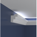 Casa si Gradina - Constructii - Materiale constructii - Profile decorative - Bagheta decorativa pentru banda led din polistiren extrudat, alb 106×88×2000mm, Bl22 - Infinity.ro