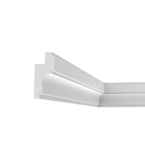 Bagheta decorativa pentru banda led din polistiren extrudat alb 135×60×2000mm, Bl19