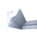 Casa si Gradina - Constructii - Materiale constructii - Profile decorative - Bagheta decorativa pentru banda led din polistiren extrudat alb 86×78×2000mm , Bl09 - Infinity.ro