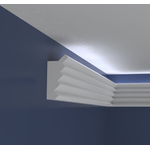 Casa si Gradina - Constructii - Materiale constructii - Profile decorative - Bagheta decorativa pentru banda led din polistiren extrudat, alb 130×65×2000mm, Bl26 - Infinity.ro