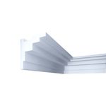 Casa si Gradina - Constructii - Materiale constructii - Profile decorative - Bagheta decorativa pentru banda led ,din polistiren extrudat alb 85×85×2000mm , BL04 - Infinity.ro