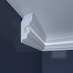 Casa si Gradina - Constructii - Materiale constructii - Profile decorative - Bagheta decorativa din polistiren extrudat ,alb 100×50×2000mm, BL02 - Infinity.ro