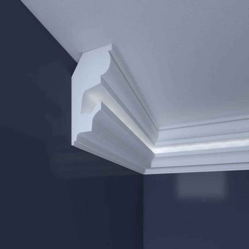 Casa si Gradina - Constructii - Materiale constructii - Profile decorative - Bagheta decorativa din polistiren extrudat ,alb 100×50×2000mm, BL02 - Infinity.ro