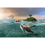 Casa si Gradina - Decoratiuni - Tapet - Autocolant, Marea si testoasa, 220 x 135 cm - Infinity.ro