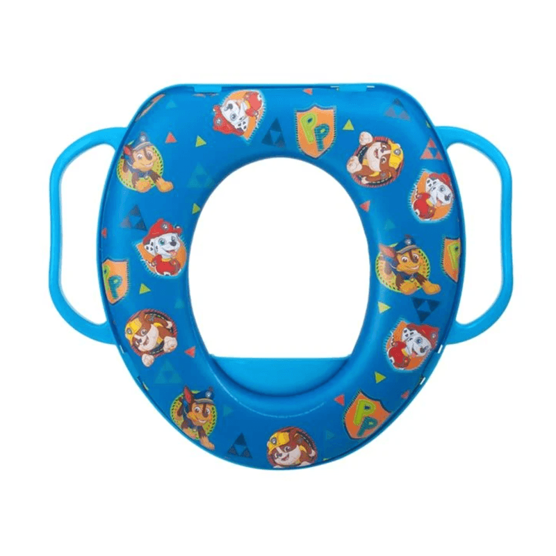 Casa si Gradina - Sanitare - Obiecte sanitare - Accesorii vase de toaleta - Reductor moale WC, cu manere, model Paw Patrol, maxim 25 kg, Albastru, JMB-BBL5293 - Infinity.ro