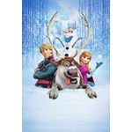 Casa si Gradina - Decoratiuni - Tapet - Fototapet de perete, autoadeziv si lavabil, Kristoff, Anna, Sven si Olaf, 135 x 225 cm - Infinity.ro