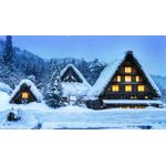 Casa si Gradina - Decoratiuni - Decoratiuni perete - Fototapet de perete, autoadeziv si lavabil, Natura 176 Sat de la munte iarna, 250 x 200 cm - Infinity.ro