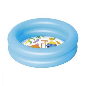 Pachet piscina gonflabila Bestway + kit de reparatii, pentru baieti, 61x15 cm, albastru