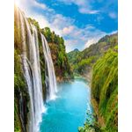 Casa si Gradina - Decoratiuni - Tapet - Fototapet, autocolant, Cascada 46 Cascada de pe deal, 150 x 205 cm - Infinity.ro