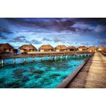 Casa si Gradina - Decoratiuni - Tapet - Fototapet, autocolant, Casute Bora Bora, 200 x 150 cm - Infinity.ro