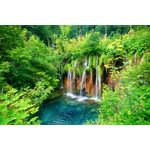Casa si Gradina - Decoratiuni - Tapet - Fototapet, autocolant, Cascada 56 Cascada din padurea verde, 220 x 135 cm - Infinity.ro