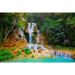 Casa si Gradina - Decoratiuni - Decoratiuni perete - Fototapet, autocolant, Cascada din Laos, 200 x 150 cm - Infinity.ro