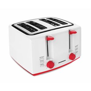 Prajitor de paine Heinner 1300WHR, capacitate 4 felii, putere 1300W, 7 trepte rumenire, alb