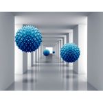 Casa si Gradina - Decoratiuni - Decoratiuni perete - Fototapet, autocolant, Tunel cu bile albastre, 250 x 150 cm - Infinity.ro