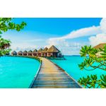 Casa si Gradina - Decoratiuni - Tapet - Fototapet, autocolant, Ponton insulele Maldive, 200 x 150 cm - Infinity.ro