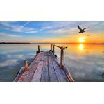 Casa si Gradina - Decoratiuni - Decoratiuni perete - Fototapet, autocolant, Ponton in apus de soare 2, 250 x 150 cm - Infinity.ro