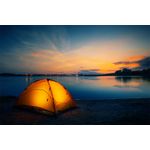 Casa si Gradina - Decoratiuni - Decoratiuni perete - Fototapet, autocolant, Plaja 74 si cort in apus de soare, 250 x 150 cm - Infinity.ro