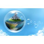 Casa si Gradina - Decoratiuni - Decoratiuni perete - Fototapet, autocolant, Pamant in aer, 250 x 150 cm - Infinity.ro