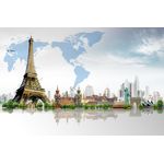 Casa si Gradina - Decoratiuni - Tapet - Fototapet, autocolant, Monumente - Turn Eiffel, 250 x 200 cm - Infinity.ro