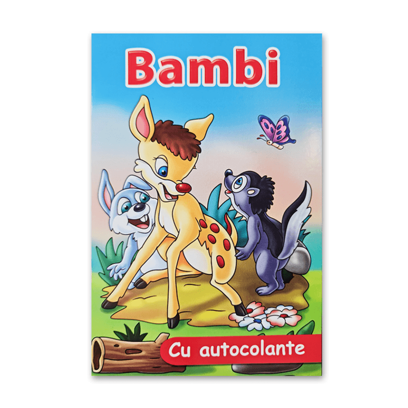 Carti si Birotica - Carti - Carti pentru copii - Carti de colorat - Carte povesti de colorat Bambi cu autocolante - Infinity.ro