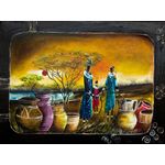 Casa si Gradina - Decoratiuni - Tablouri - Tablou canvas Africa femei retro vintage pictura arta, 45 x 30 cm - Infinity.ro