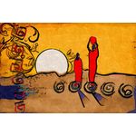 Casa si Gradina - Decoratiuni - Tablouri - Tablou canvas Africa retro vintage arta 35, 90 x 60 cm - Infinity.ro