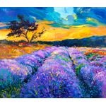 Casa si Gradina - Decoratiuni - Tablouri - Tablou canvas Lavanda, camp, pictura, 75 x 50 cm - Infinity.ro