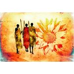 Casa si Gradina - Decoratiuni - Tablouri - Tablou canvas Africa retro vintage arta 71, 75 x 50 cm - Infinity.ro