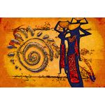 Casa si Gradina - Decoratiuni - Tablouri - Tablou canvas Africa retro vintage arta 77, 90 x 60 cm - Infinity.ro