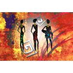Casa si Gradina - Decoratiuni - Tablouri - Tablou canvas Africa retro vintage arta 90, 75 x 50 cm - Infinity.ro