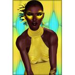 Casa si Gradina - Decoratiuni - Tablouri - Tablou canvas Africa, make-up, golden, 70 x 105 cm - Infinity.ro