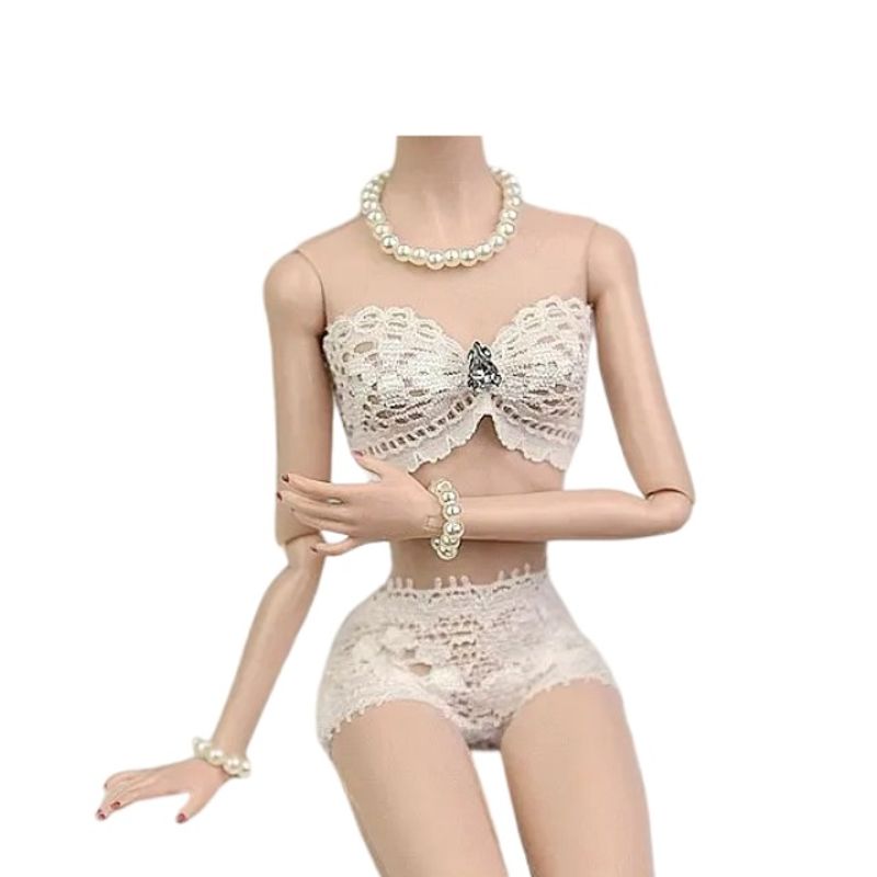 Jucarii, Copii si Bebe - Jucarii si jocuri - Papusi si accesorii - Carucioare papusi si accesorii - Set lenjerie intima, bratari si colier perle, TAKUMI, set fantasy, 3 ani - Infinity.ro