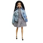 Jucarii, Copii si Bebe - Jucarii si jocuri - Papusi si accesorii - Carucioare papusi si accesorii - Set imbracaminte papusa, TAKUMI, rochie, geaca denim, pantofi, Serenity, 3 ani - Infinity.ro