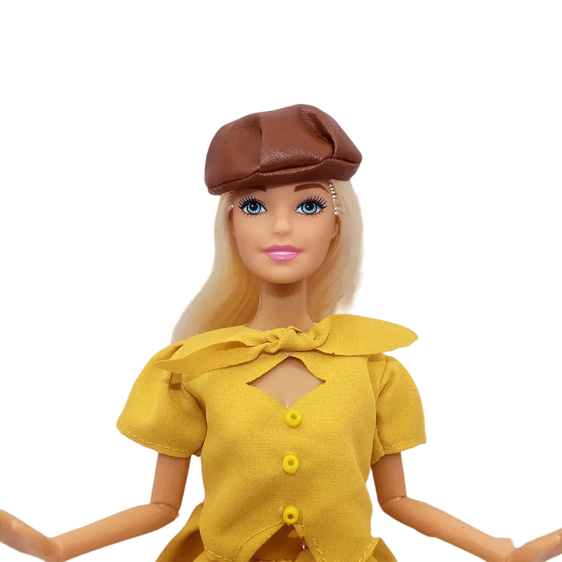 Jucarii, Copii si Bebe - Jucarii si jocuri - Papusi si accesorii - Carucioare papusi si accesorii - Set imbracaminte papusa,TAKUMI, compleu fusta, bluza si sapca, Beverly, 3 ani, Galben, Textil - Infinity.ro