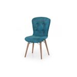 Casa si Gradina - Mobilier - Scaune si fotolii - Scaune - Scaune set 4 happy life albastru, picioare lemn, tapitat, stofa, 47 x 42 x 88 cm, ArteLemn - Infinity.ro